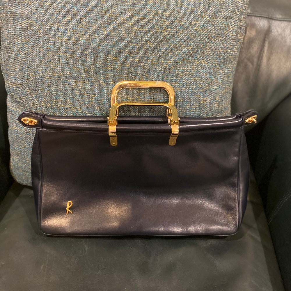 Roberta Di Camerino RARE Navy bag